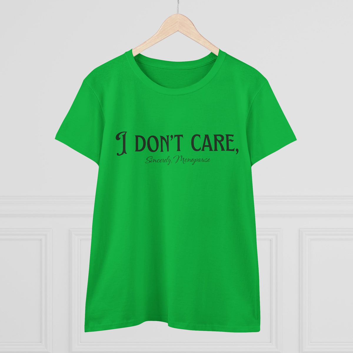 I Don't Care Cotton Tee for Women, Casual T-Shirt, Gift for Friends, Statement Shirt, Everyday Wear, Self-Care Fashion
