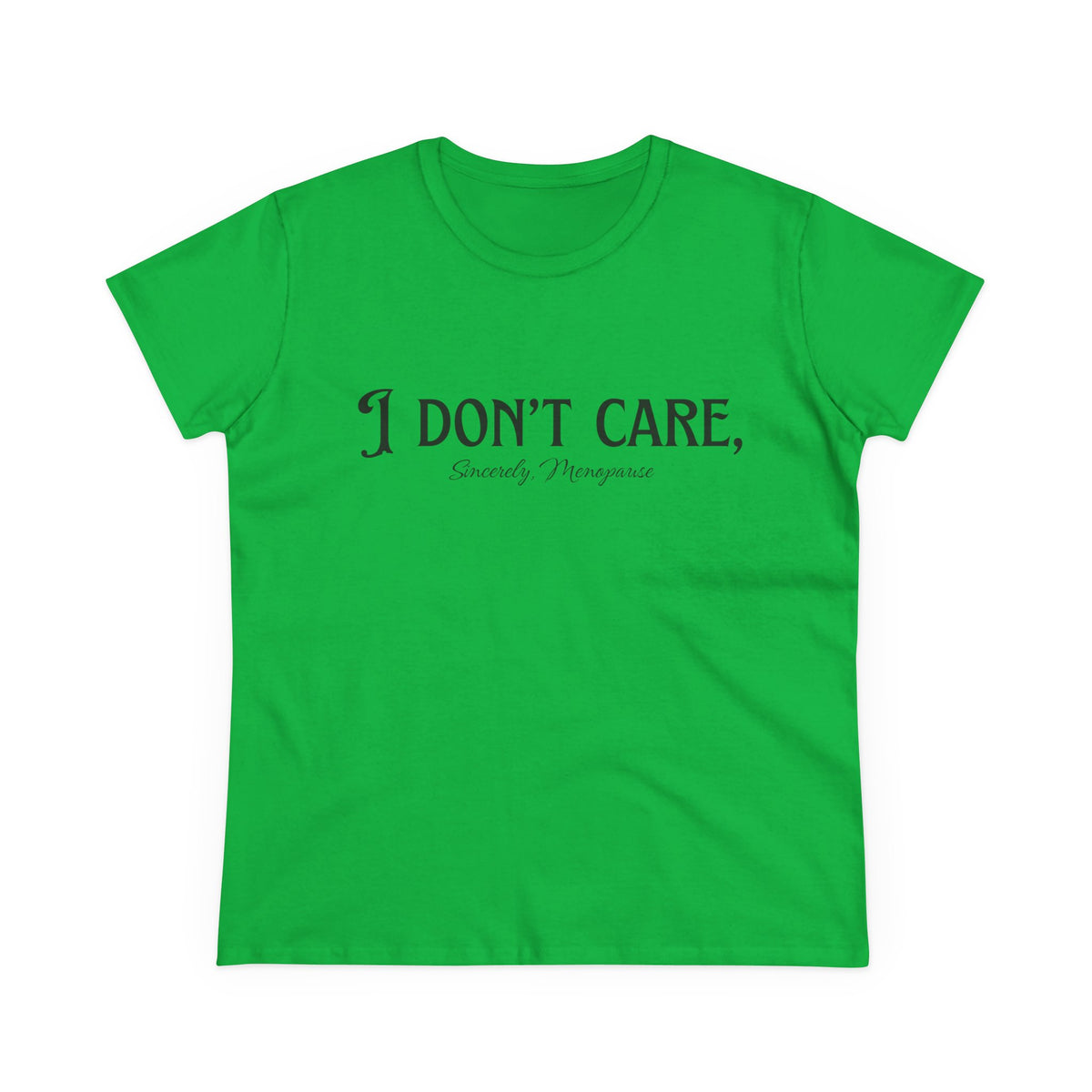 I Don't Care Cotton Tee for Women, Casual T-Shirt, Gift for Friends, Statement Shirt, Everyday Wear, Self-Care Fashion