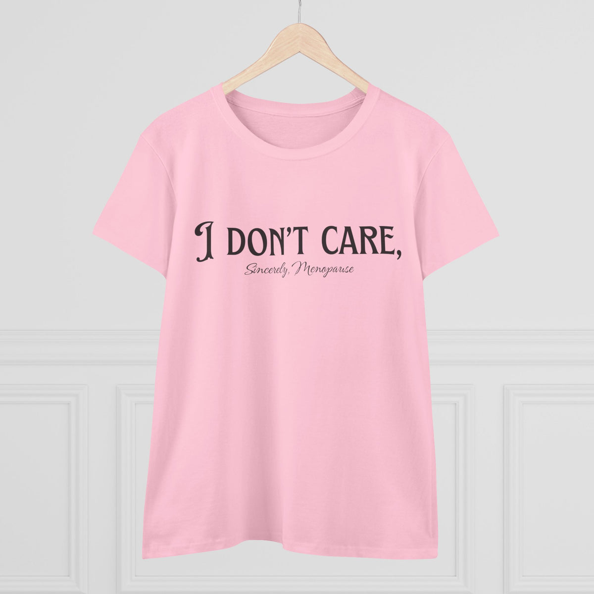 I Don't Care Cotton Tee for Women, Casual T-Shirt, Gift for Friends, Statement Shirt, Everyday Wear, Self-Care Fashion